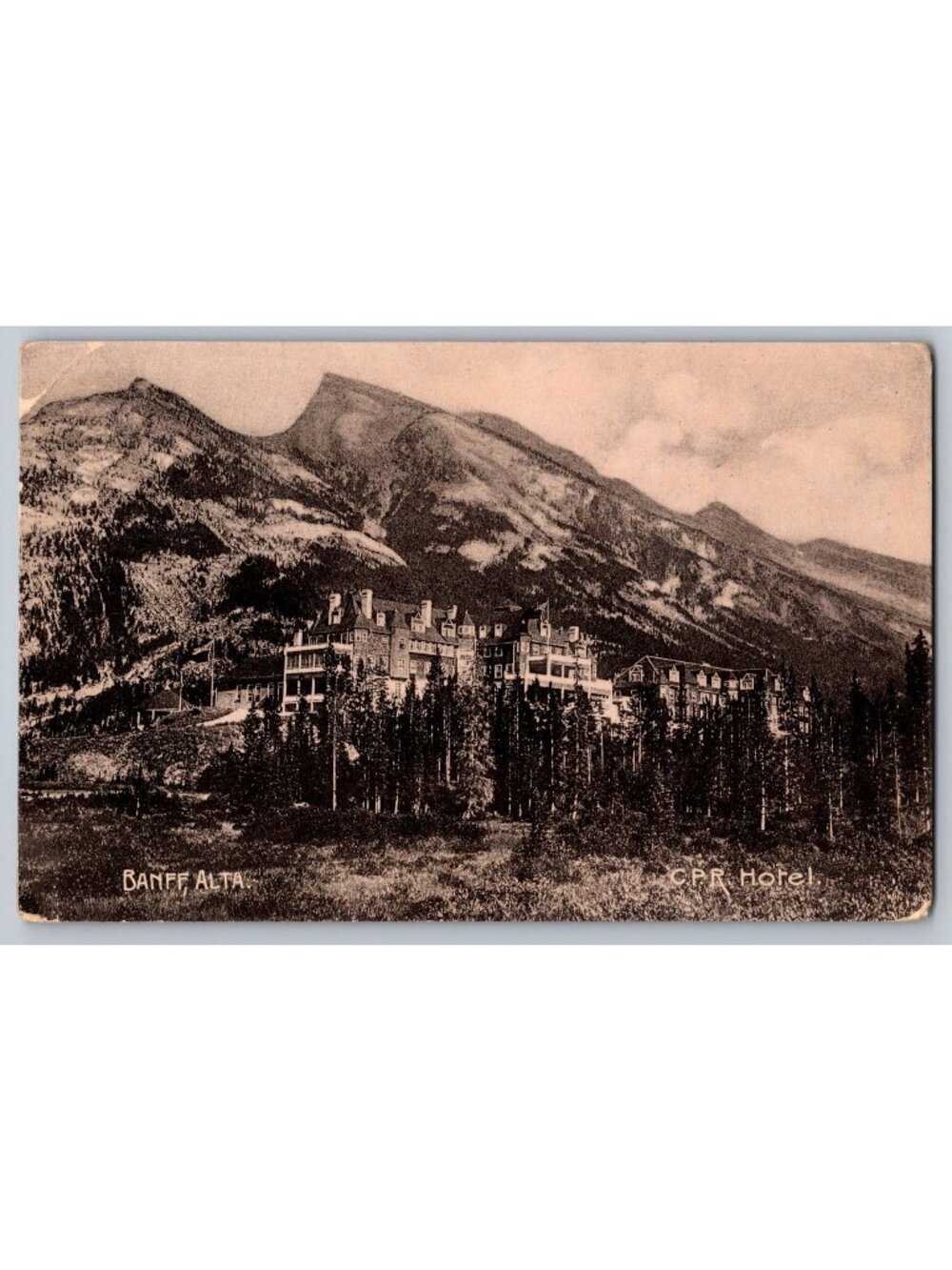 Banff Alberta Canada CPR Hotel Canadian Pacific Railway Antique Postcard 1904